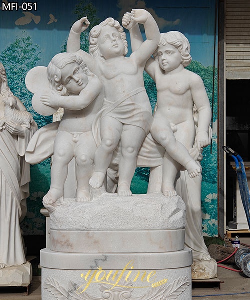 White-Marble-Children-Statue-Outdoor-Decor-for-Sale